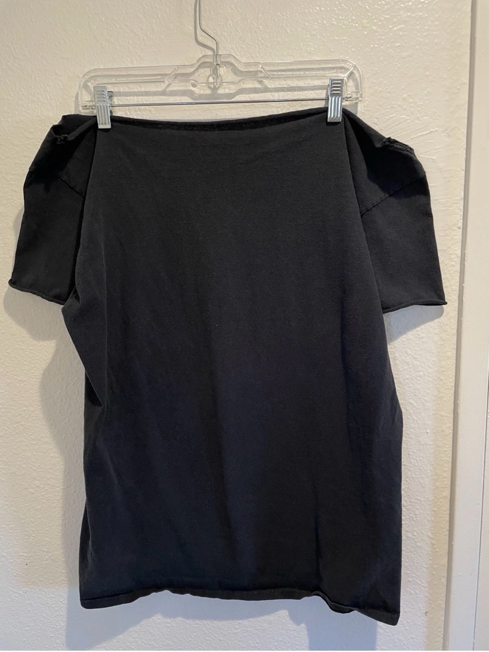 New Orleans Voodoo Jazz Off The Shoulder Tee Womens L Grunge Distressed Shirt - Picture 8 of 10